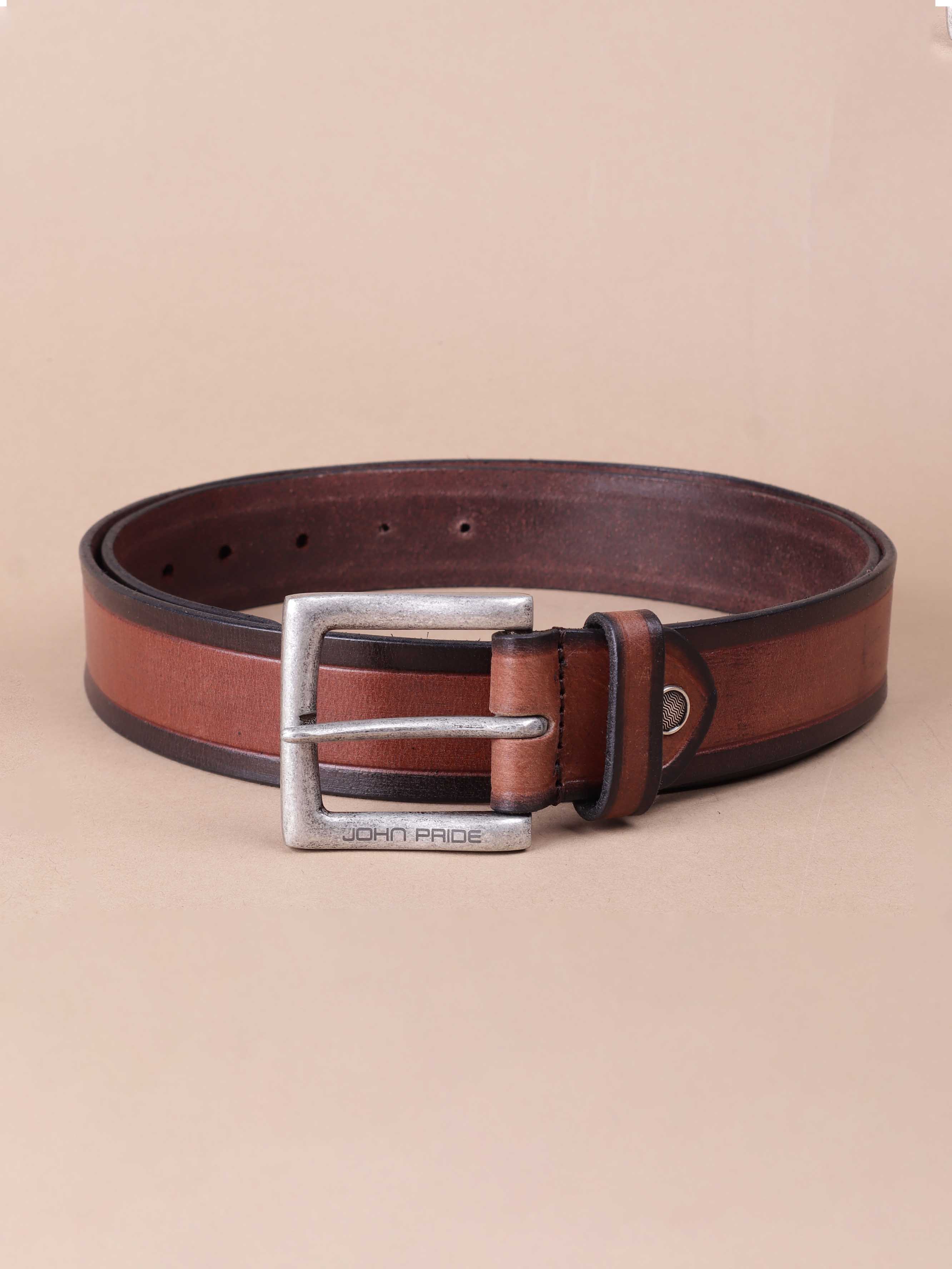 Brown Dual Tone Leather Belt