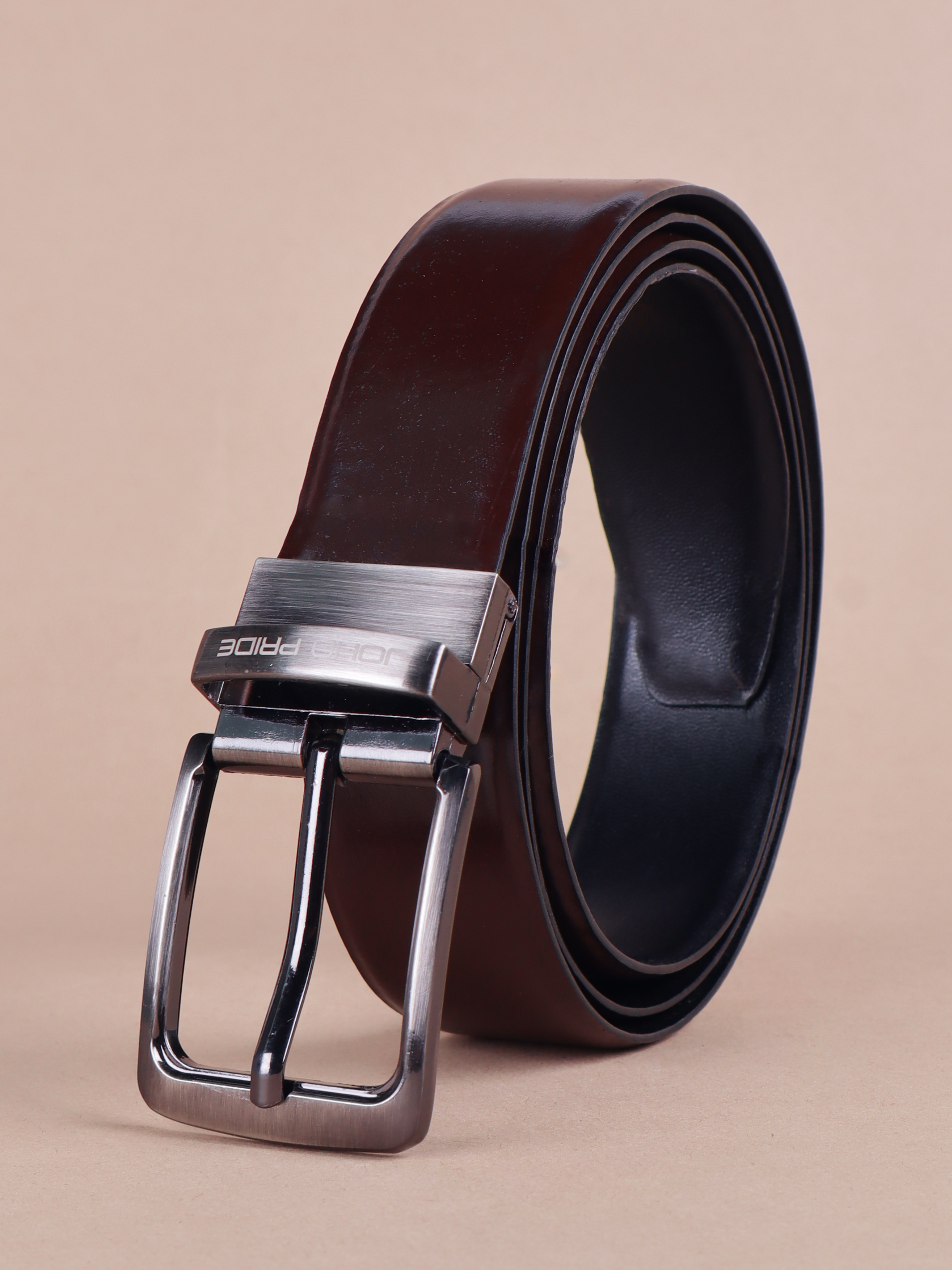 Coffee Reversible Formal Leather Belt