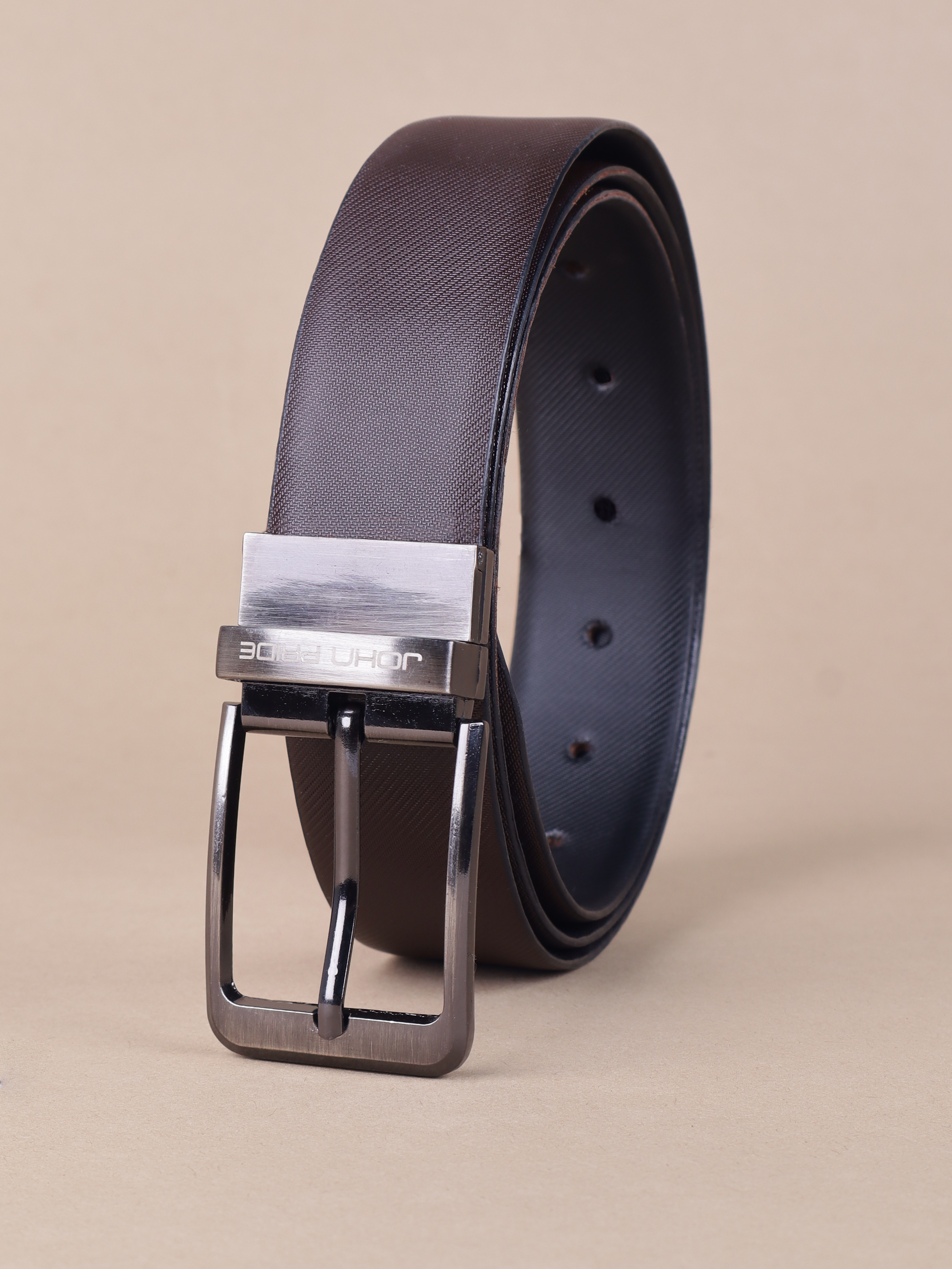 Coffee Reversible Formal Leather Belt