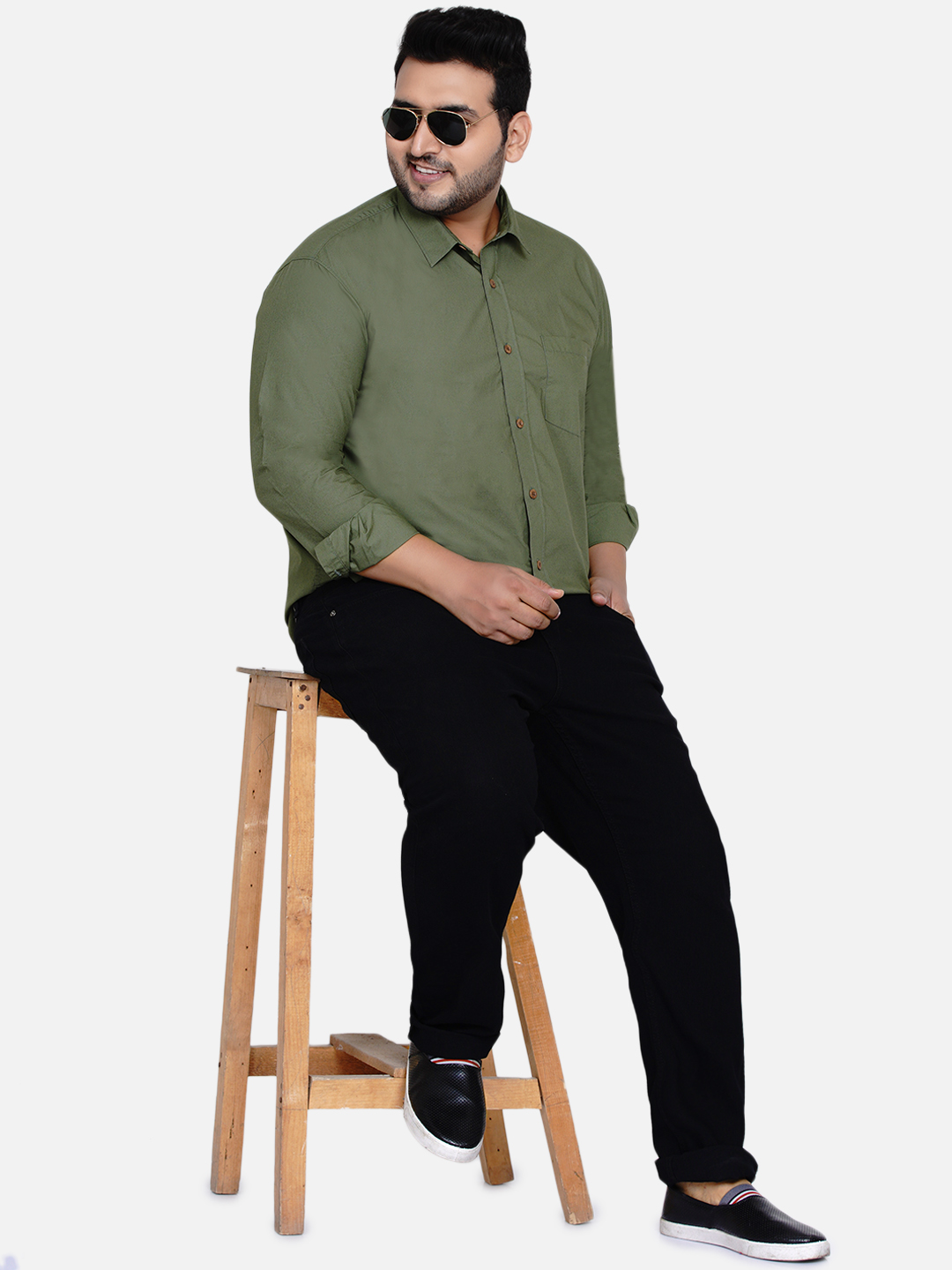 Olive Orchid Solid Shirt