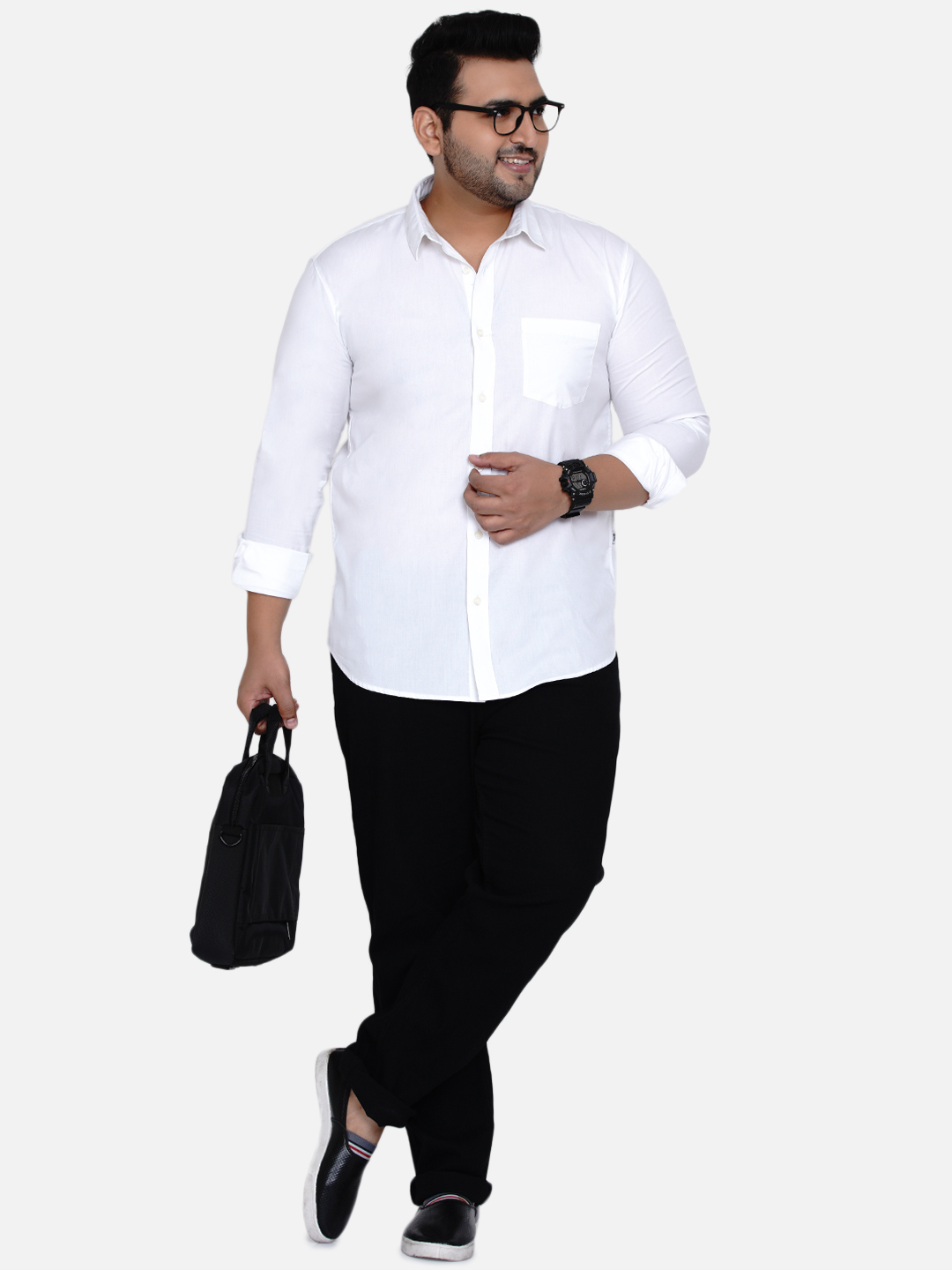 Bloom White Solid Shirt