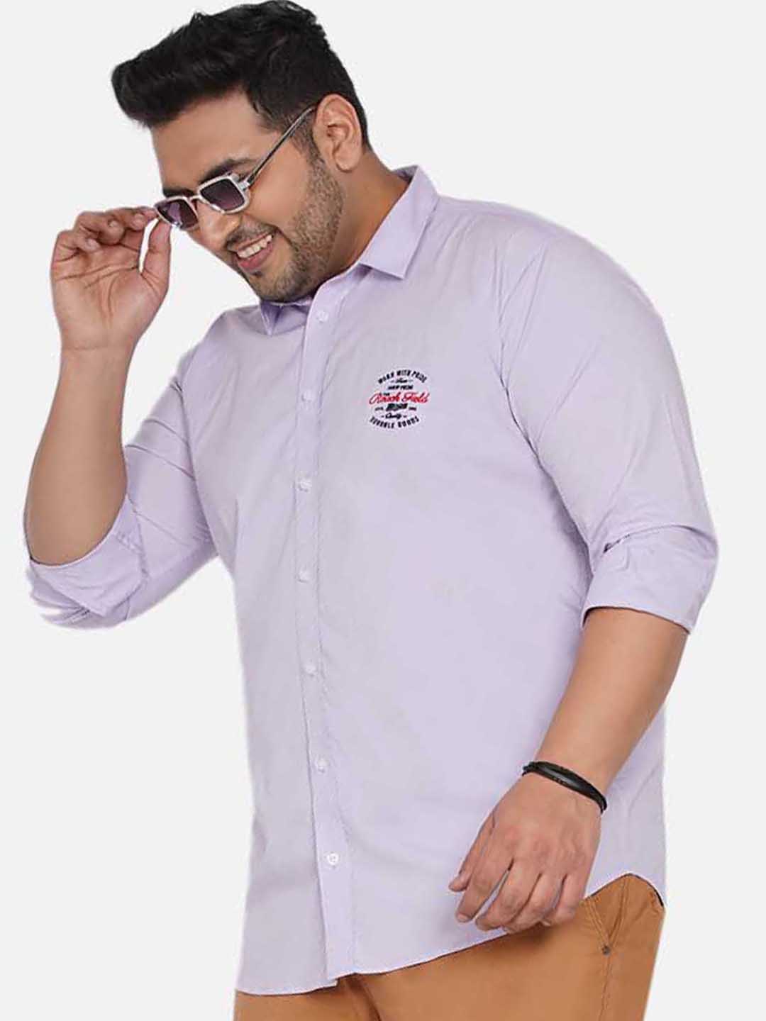  Lavender Embroidered Shirt