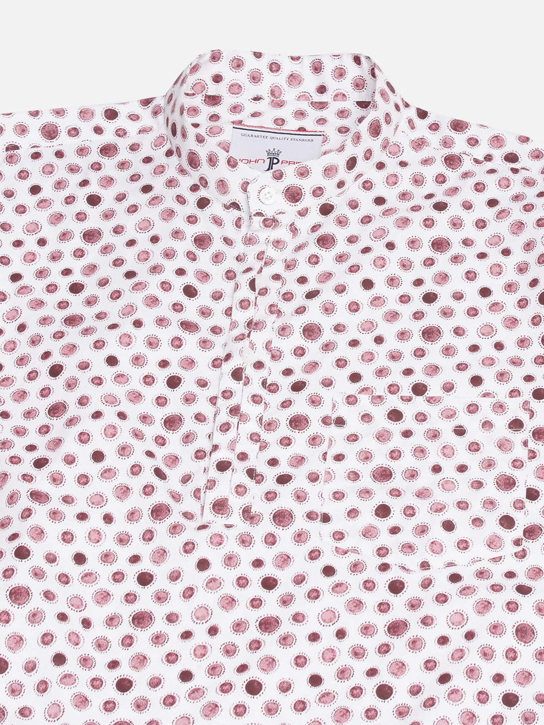 Achromic Maroon Polka Dot Shirt