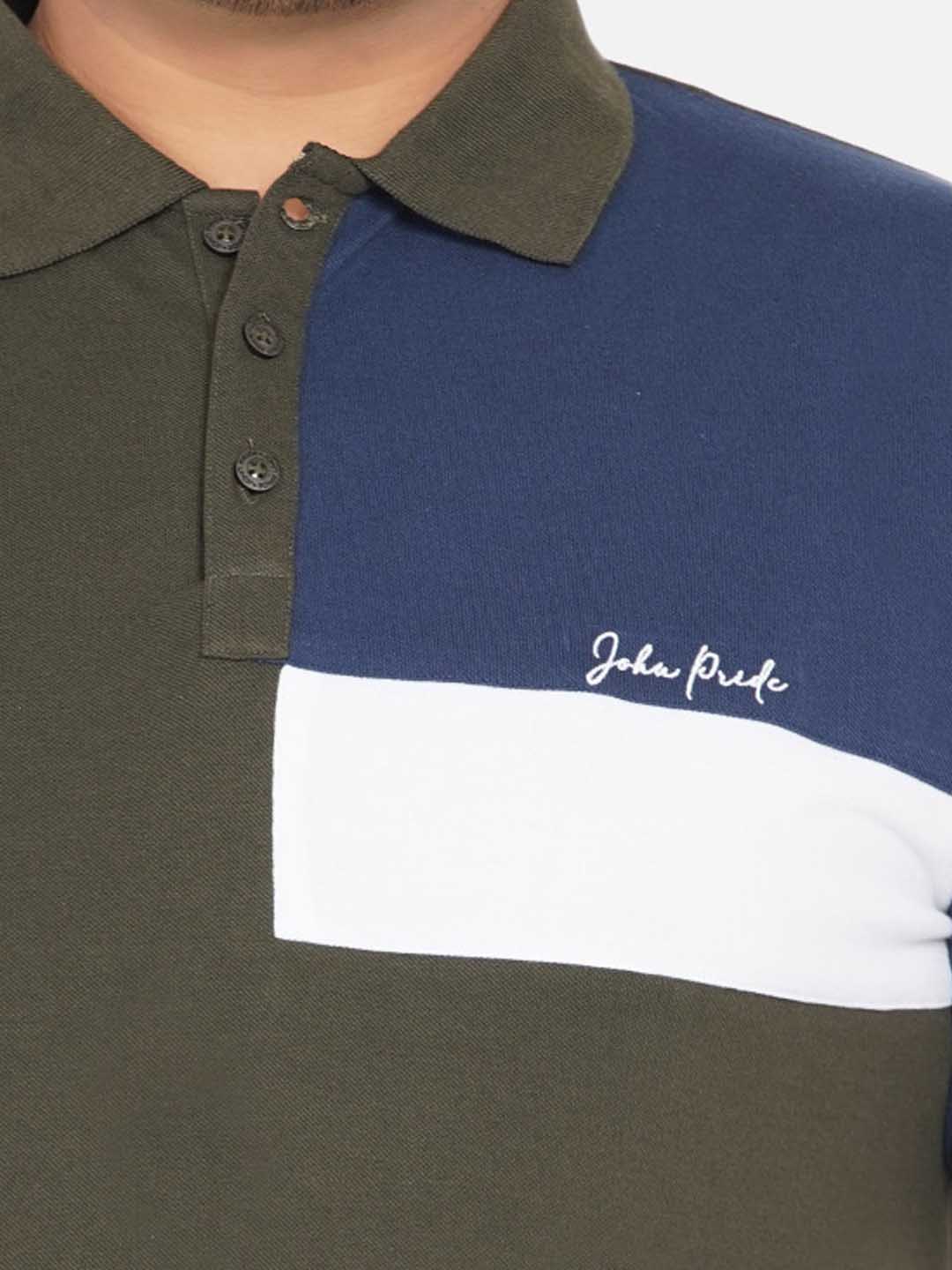  Olive Colorblocked Polo