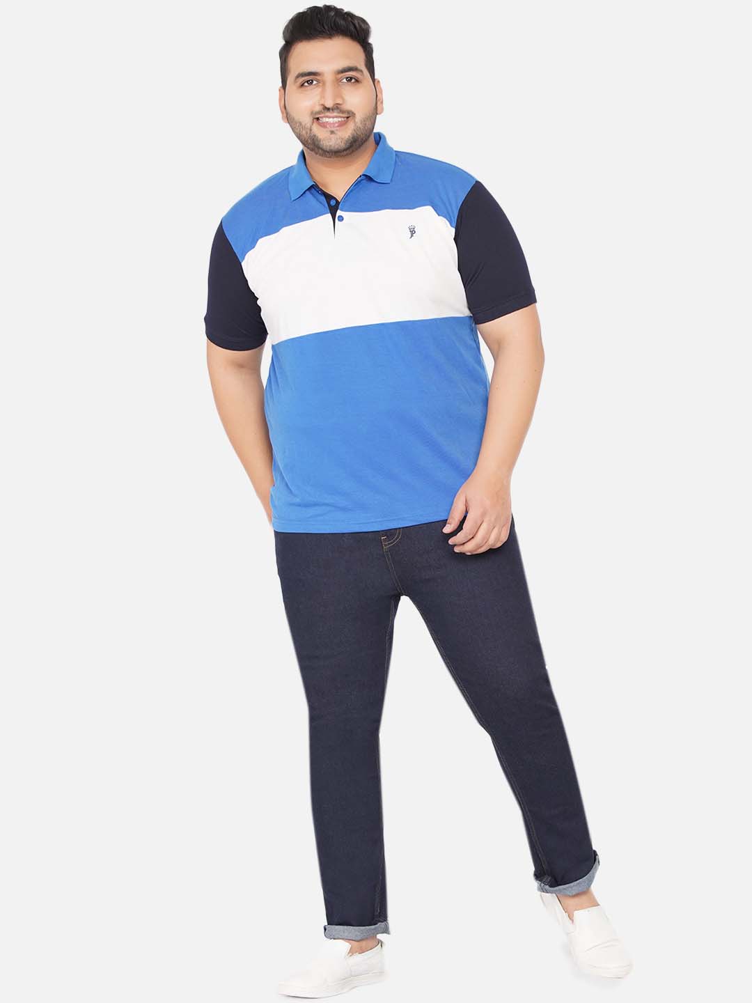 Wedgewood Blue Colorblocked Polo