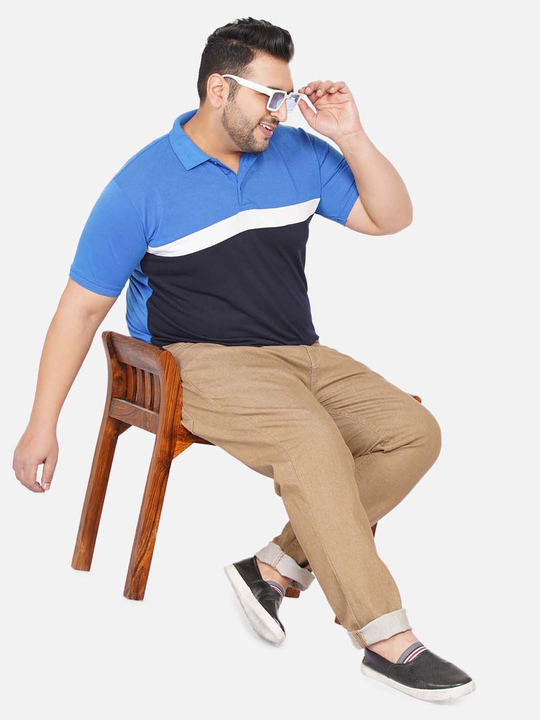 Dazzling Blue Colorblocked Polo