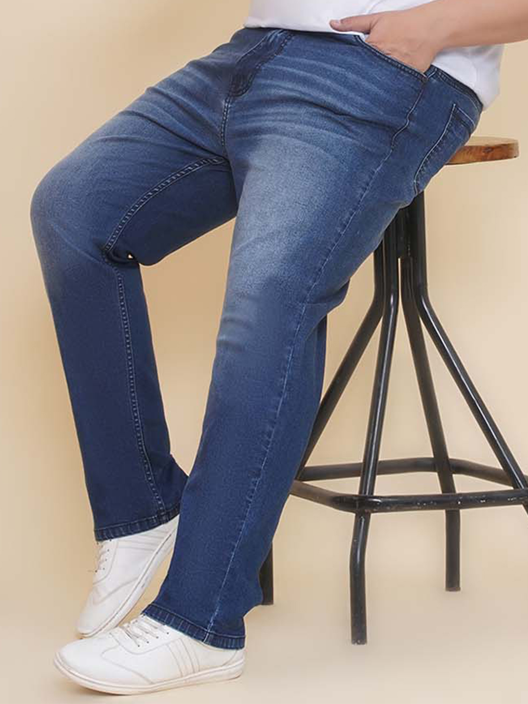 Medieval Blue Elasticated Jeans