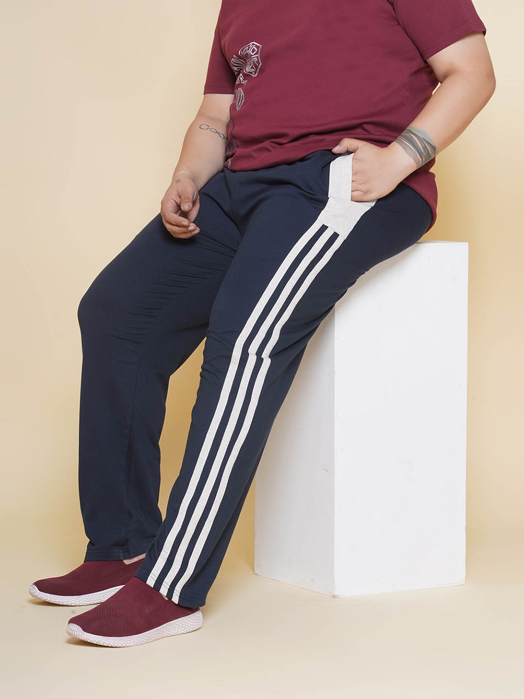 Buy MADSTO Men Grey Solid Cotton Blend Track Pants SIZE-XXL Online at Best  Prices in India - JioMart.
