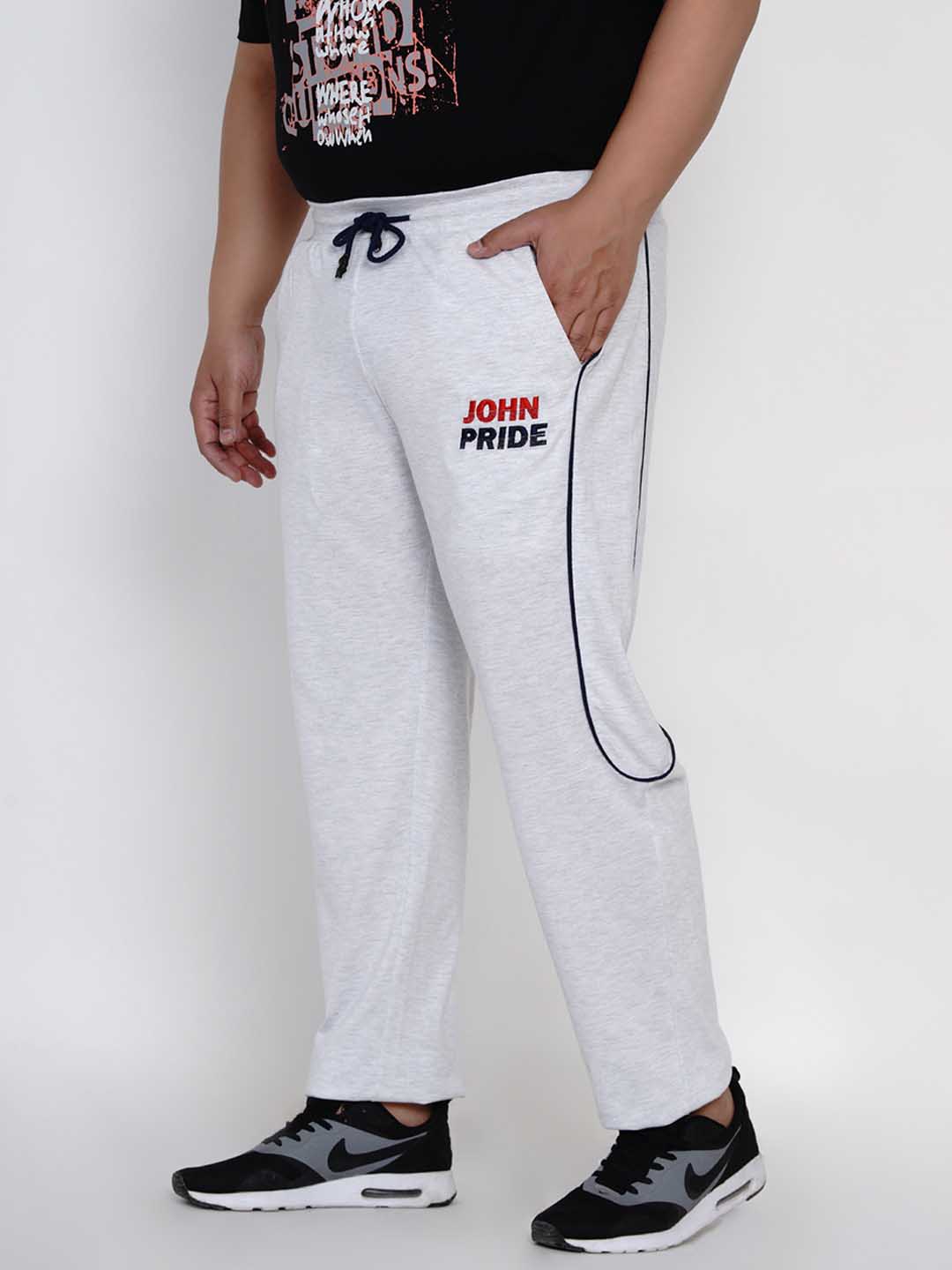 Buy Online Plus Size Grey Track Pant at best price  Plussin