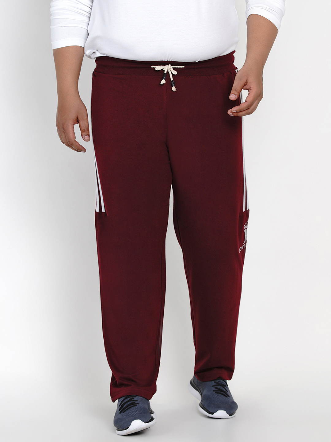 Wine Embroidered Logo TrackPants