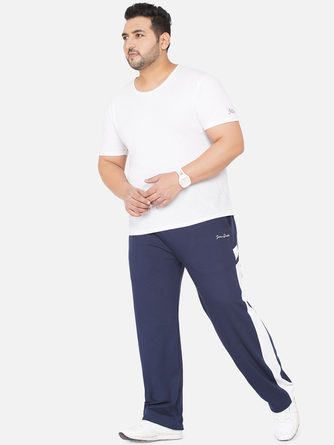 Navy Blue Colorblocked Track Pants