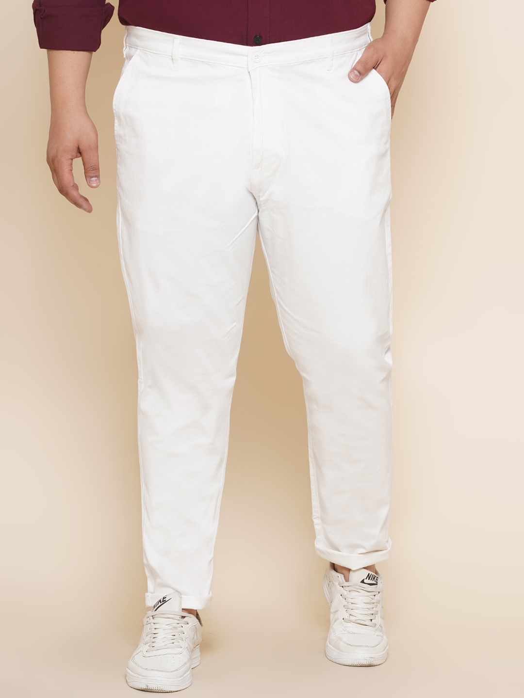 White Casual Trousers