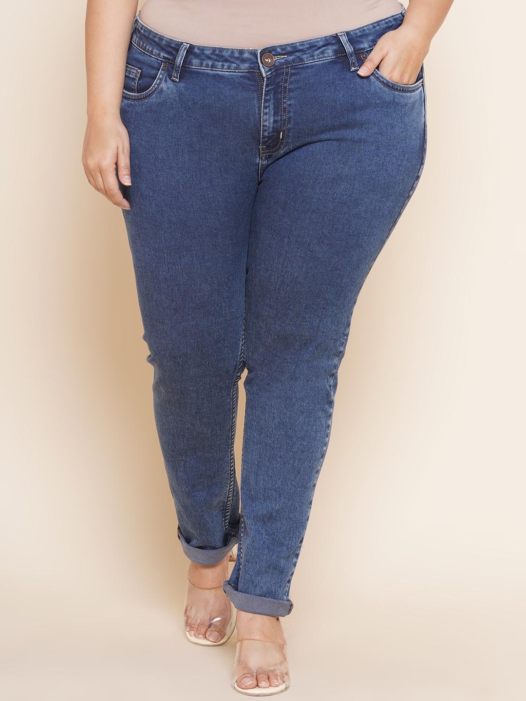 Mid Blue Strechable Jeans