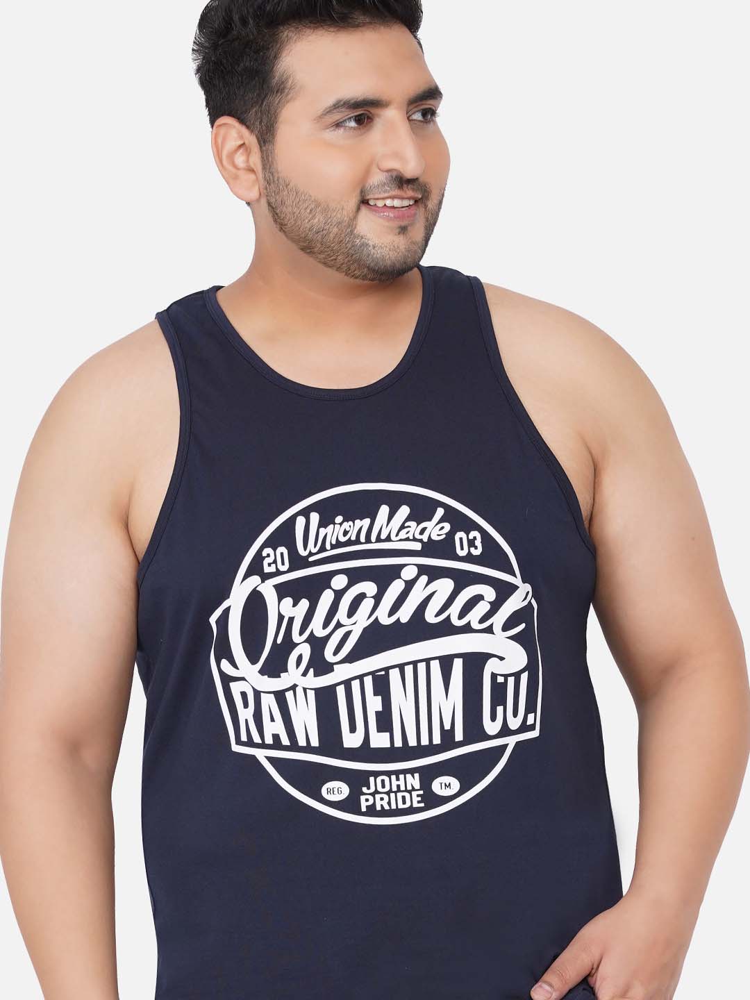 Navy Colour Blocked Tank